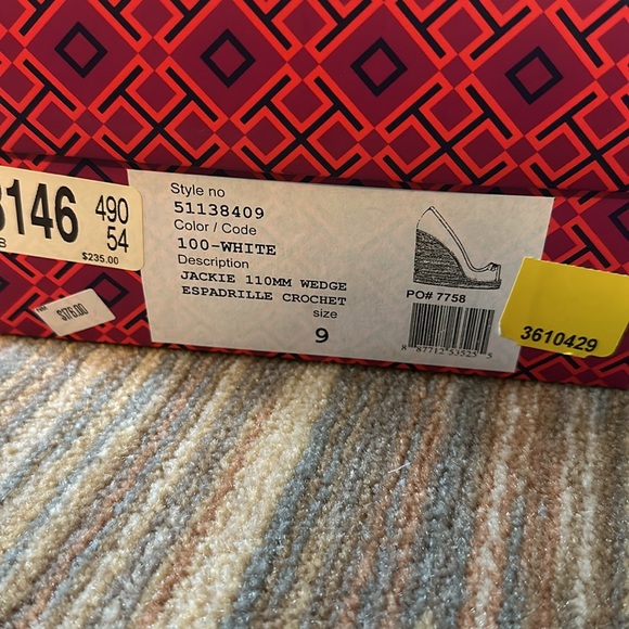 Tory Burch Jackie Wedge Espadrille Crochet - Picture 3 of 8